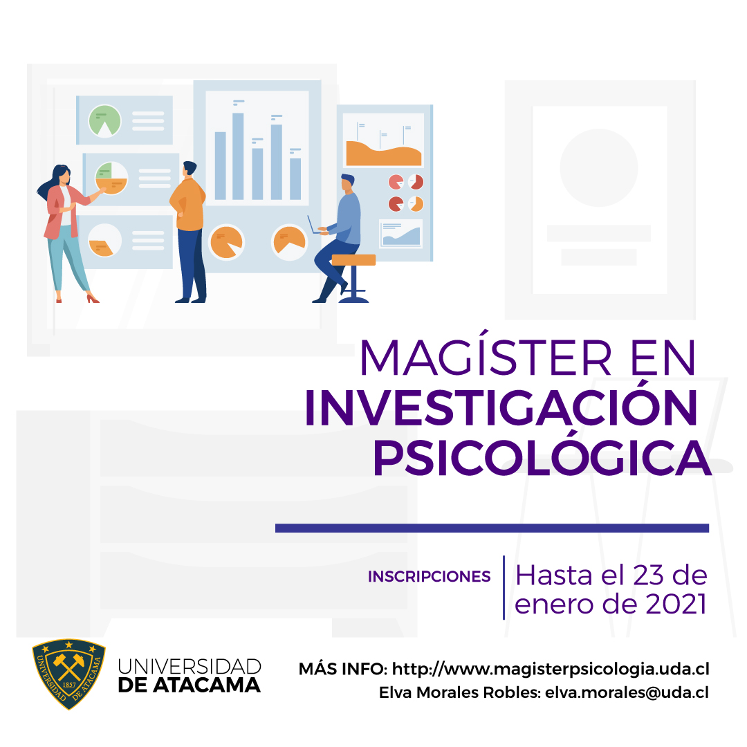 Postulaciones abiertas para programas de Magister en Psicología 2021